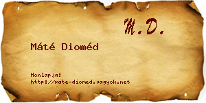Máté Dioméd névjegykártya